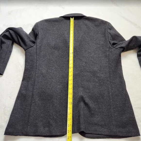 New men's XL J Crew slim fit knit suit jacket in wool-cotton blend Charcoal